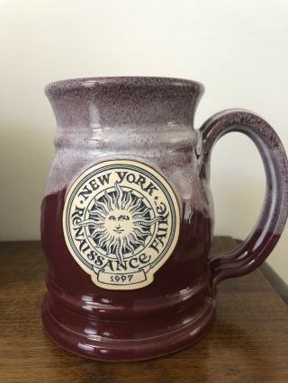 1997 Sterling York Renaissance Festival Mug Cup Ceramic