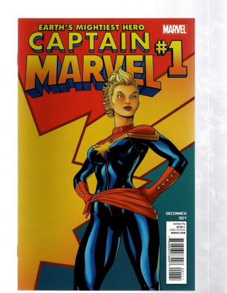 Captain Marvel 1 Nm Marvel Comic Book 1st Print Carol Danvers Avengers J460