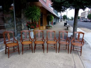 Outstanding Set Of Six Victorian Walnut Dining Chairs 20thc.