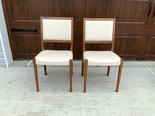 Svegards Markaryd Danish Mid Century Modern Teak Leather Side Chairs Vintage Mcm