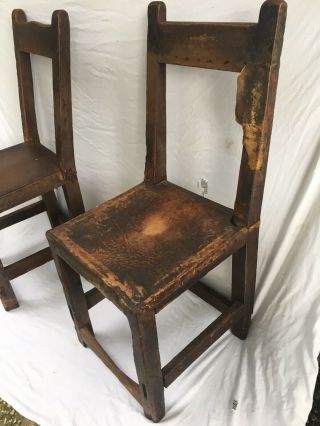 17th - 18th Century Colonial Americana Chairs Local Craftsman Or England Import