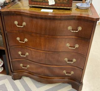 Vintage Red Mahogany Short Chest Of Drawers,  Gorgeous Piece,