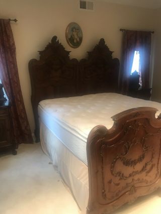 7 Piece Antique Italian Bedroom Set Circa 1880