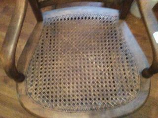 Antique/vintage Cane Woven Back And Seat Rocking Chair
