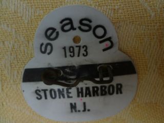 Vintage Stone Harbor Nj Jersey Beach Tag Badge 70 