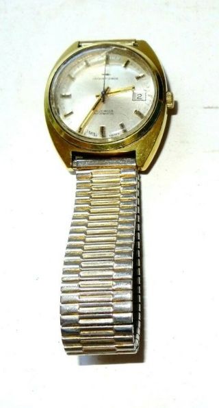 Vintage 1960s,  Jaquet Droz Automatic,  Gold Plated,  Calendar Watch.