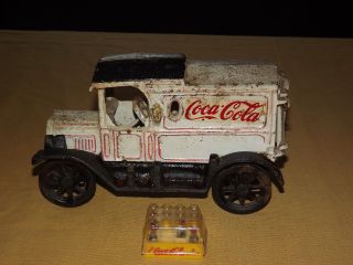 Vintage Soda Advertising Coca Cola Cast Iron Metal Truck