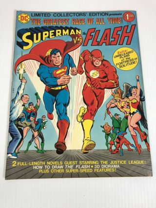 Superman Vs Flash Dc Comics Treasury 1976 Limited Collectors Edition C - 48 Jla A