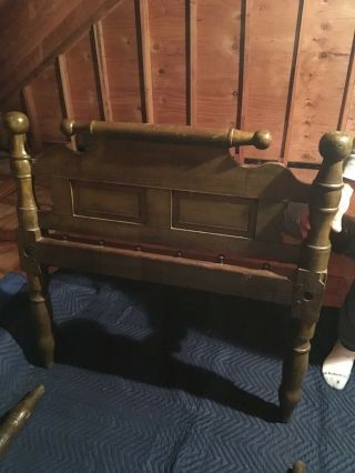 Antique Single Bed,  Small In Scale,  Mid 1800’s With Custom Mattress/box Spring
