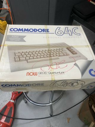 Vintage Commodore 64c Computer W/original Box Plus Power Supply