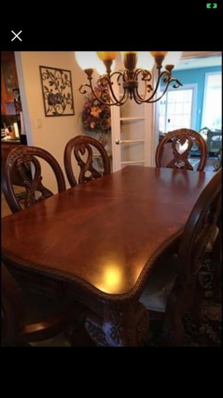 Wood Dining Room Set 6 Chairs