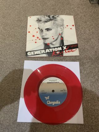 Generation X - " King Rocker ",  7 " Vinyl Single.  Very Rare Rock Chs 2261 - Ex Con