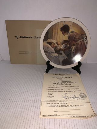 Norman Rockwell Mothers Day Collectors Plate " A Mother 