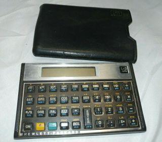Vintage Hewlett - Packard Hp 11c Scientific Calculator Hp - 11c W,  Case