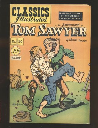 Classics Illustrated 50 (hrn 51) - Tom Sawyer Fine Cond.