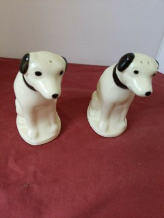 Vintage Ceramic Victor Rca " Nipper " Dogs Salt And Pepper Shakers Set