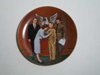 Vintage Co 1986 Norman Rockwell Boy Scouts Of America Decorative Plate Usa 7.  5 "