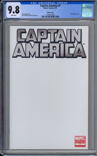 Captain America 1 Cgc 9.  8 White Pages (marvel,  Sept,  2011)