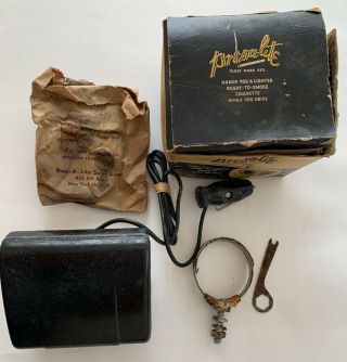 Vintage Pres - A - Lite Automatic Cigarette Lighter W/bracket & Wire,  Box