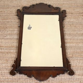 Antique Georgian Chippendale Mirror George Iv Carved Mahogany Wall Mirror