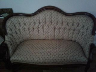 Victorian Carved Loveseat,