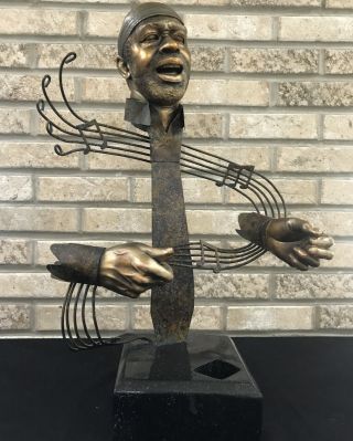 Musician Metal Art Sculpture Statue Jazz Blues Abstract Singer Cast Metal Heavy