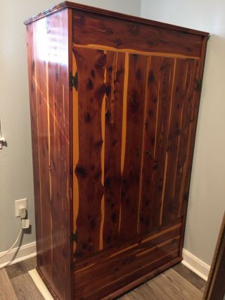 Vintage Solid Cedar Wardrobe,  Closet,  Cabinet,  Armoire