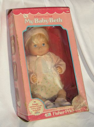 My Baby Beth Doll Fisher - Price Vintage 1977 Never Removed From Box Nrfb