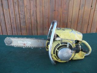 Vintage Pioneer Iel Chainsaw Chain Saw With 15 " Bar