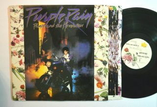 Pop Soul Lp - Prince And The Revolution - Purple Rain In Shrink W/ Poster Vg,