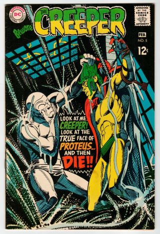 Dc - The Creeper 5 - Ditko Cover & Art - Vf Feb 1969 Vintage Comic