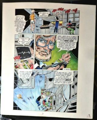Dragonring Page 27 Painted Color Comic Art 14 " X 17 " By Dale Keown