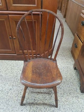 18th Century American Diminutive Windsor Chair With Old Paint To Underside