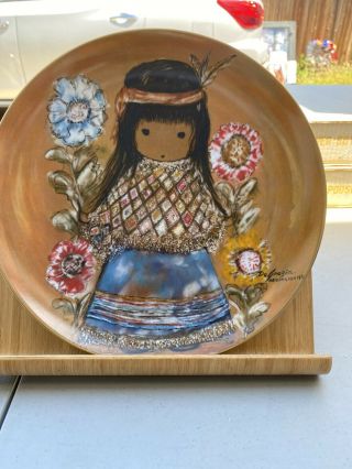 1971 Ted Degrazia Plate “little Cocopah Indian Girl” Artists Of The World