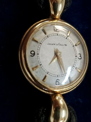 Jaeger - LeCoultre Vintage Cocktail watch Gold Back wind 1940s? With box 3