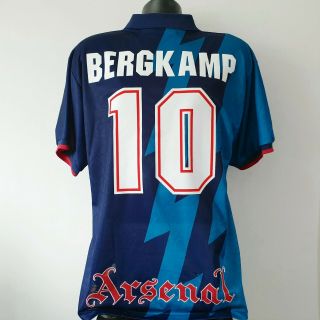 Bergkamp 10 Arsenal Shirt - Large - 1995/1996 - Away Jersey Vintage Jvc Nike