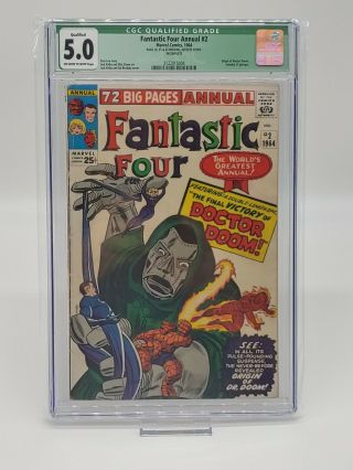 Fantastic Four Annual 2 Cgc 5.  0 Qualified Pristine Slab,  Combined