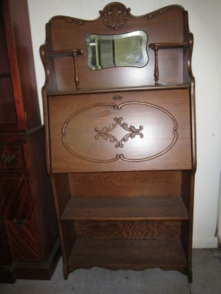 Antique Tiger Oak Larkin Desk