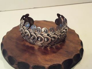 Vintage Taxco 980 Silver Cuff Bracelet Mexican Sterling