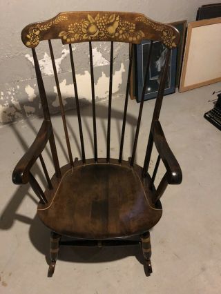 Nichols And Stone Harvest Stenciled Rocking Chair