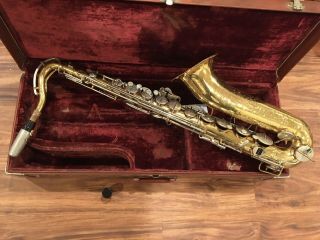 Vintage Bundy Selmer Usa 587846 Tenor Saxophone W/ Case