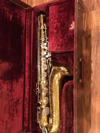 Vintage Bundy Selmer USA 587846 Tenor Saxophone w/ Case 3
