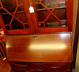 Outstanding Mahogany Governor Winthrop Secretary Drop Front Desk Claw and Ball 3