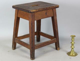 A Rare Late 18th C Chippendale Style Joint Stool Stretcher Base Surface