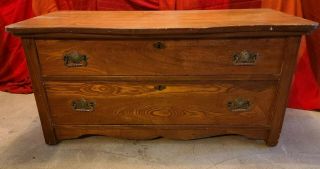 Antique Oak Dresser Two Drawers C.  1900
