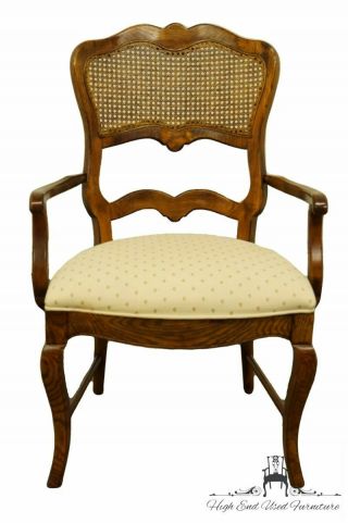 Century Furniture Country French Provincial Cane Back Dining Arm Chair