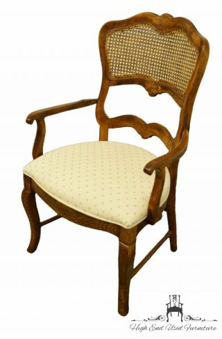 CENTURY FURNITURE Country French Provincial Cane Back Dining Arm Chair 2