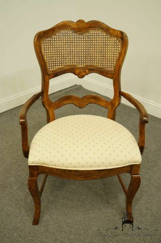 CENTURY FURNITURE Country French Provincial Cane Back Dining Arm Chair 3
