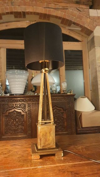 Heavy Bronze And Brass Table Lamp