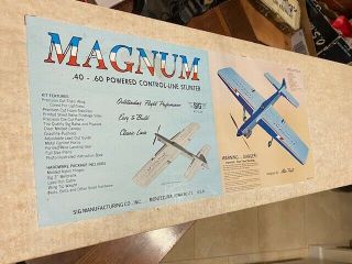 Vintage Foam Wing Magnum U - Controj Model Airplane Kit 2